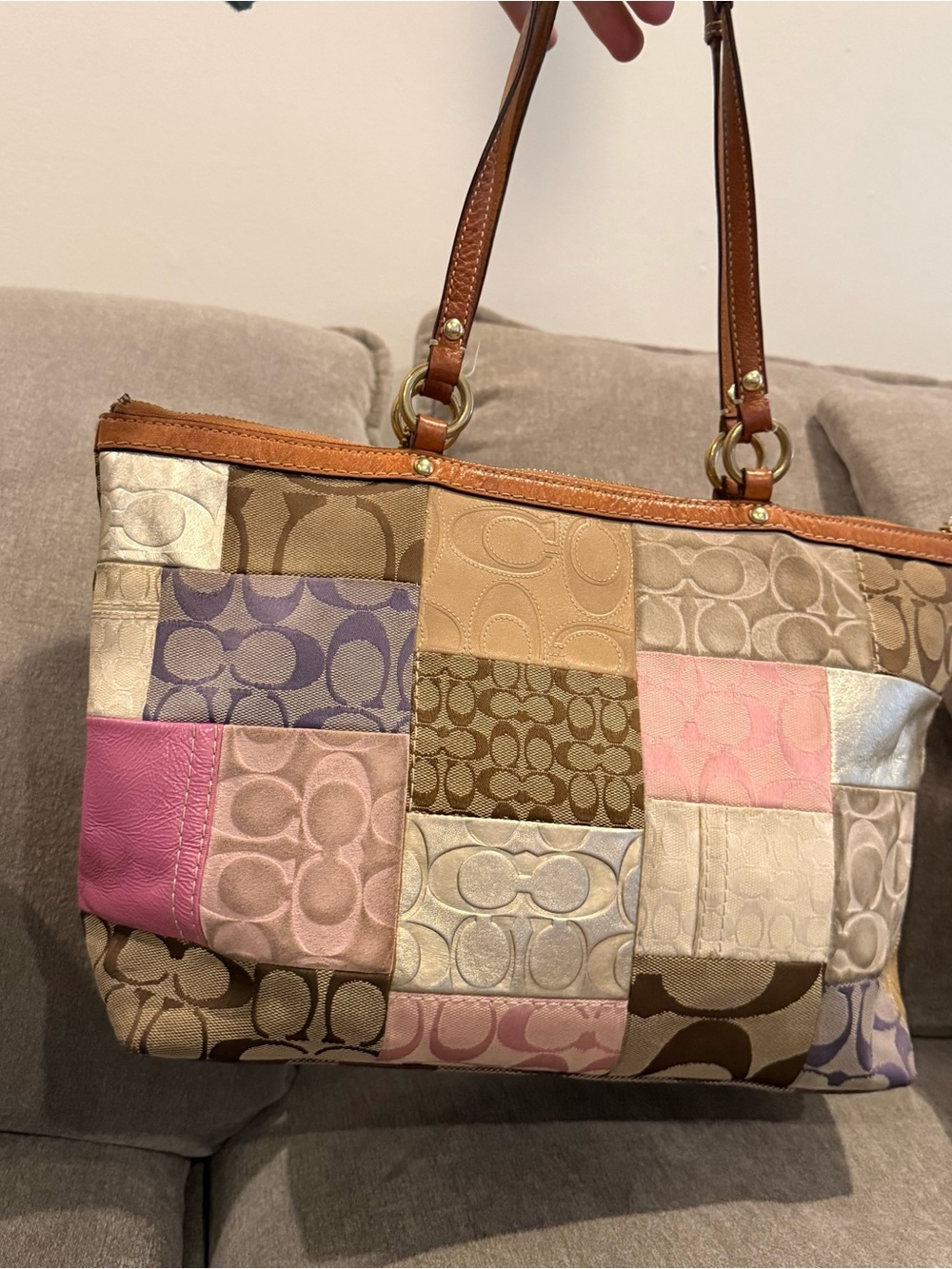 Coach patchwork tote bag - Gem